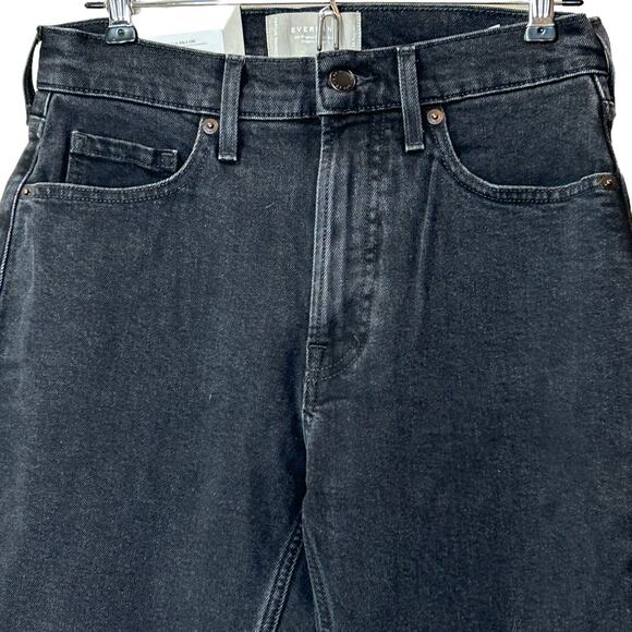 Everlane The Original Cheeky Jean High Rise Tumbled Black Women 24 Crop NWT - Picture 7 of 13